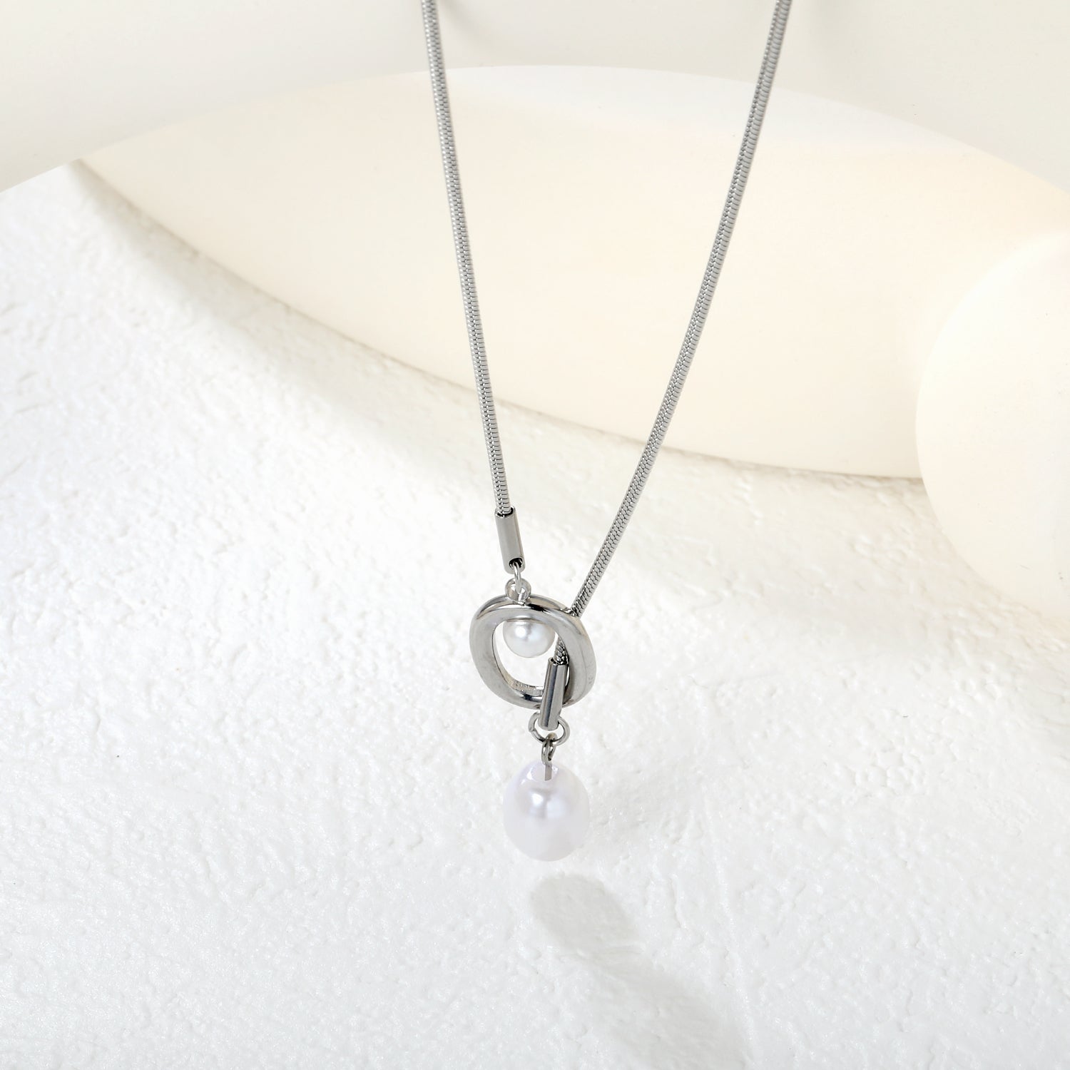 Sweater Chain 11.5x17mm Pendant 8x10mm Pendant Fringe Geometric Openwork Pearl 1.2 Round Snake 65cm Necklace Steel Color/Gold Color asonjewelry