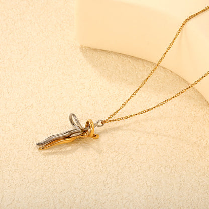 Couple's 0.35mm Six-Faceted Chain Necklace 45+5cm Gold asonjewelry