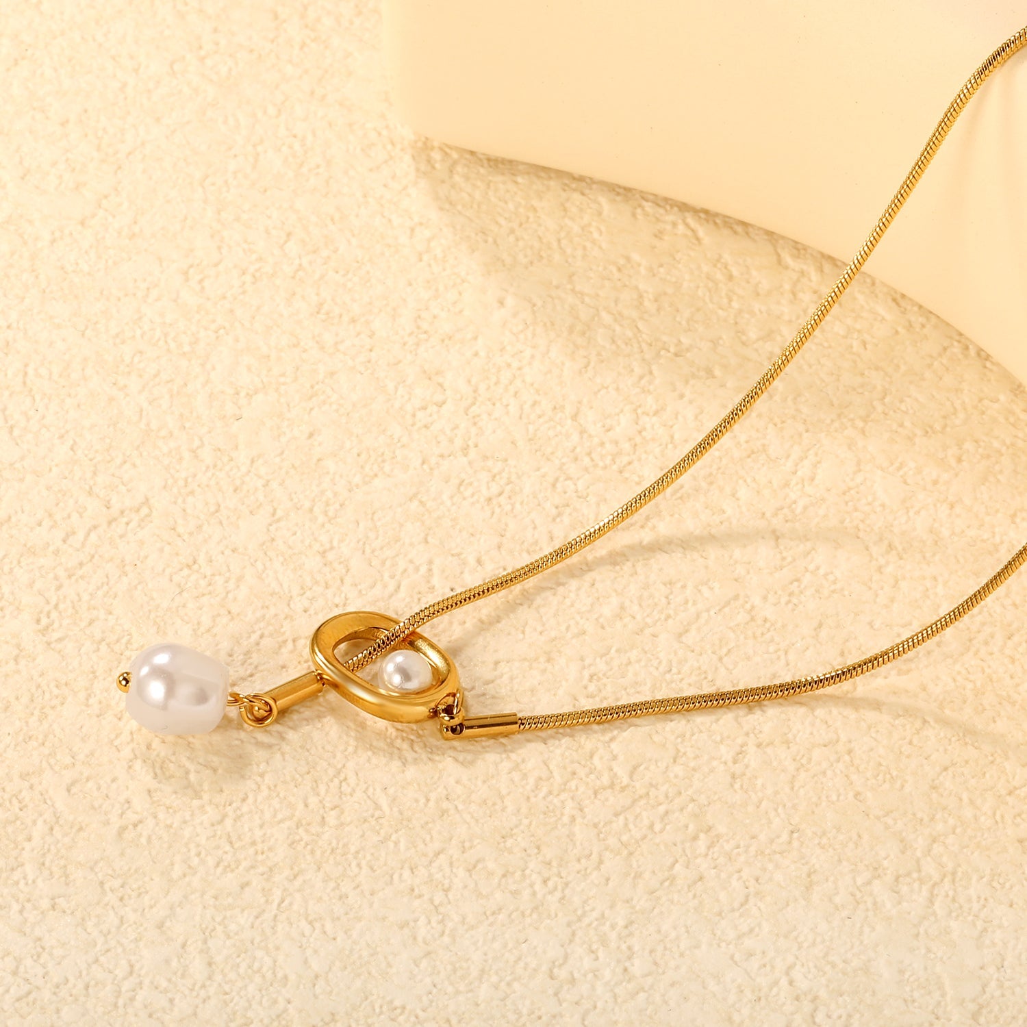 Sweater Chain 11.5x17mm Pendant 8x10mm Pendant Fringe Geometric Openwork Pearl 1.2 Round Snake 65cm Necklace Steel Color/Gold Color asonjewelry