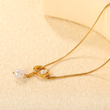 Sweater Chain 11.5x17mm Pendant 8x10mm Pendant Fringe Geometric Openwork Pearl 1.2 Round Snake 65cm Necklace Steel Color/Gold Color