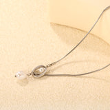 Sweater Chain 11.5x17mm Pendant 8x10mm Pendant Fringe Geometric Openwork Pearl 1.2 Round Snake 65cm Necklace Steel Color/Gold Color