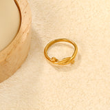 6mm Gold Twisted Knot Ring