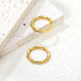 2.3mm high bamboo-shaped setting with white/lotus purple diamonds, gold ring