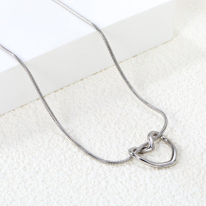 2*17.5*15.5mm heart shape hollow pendant necklace 41+4cm asonjewelry