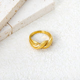 7.5mm Gold Half - Twisted Band Ring