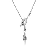 Sweater Chain 9x21mm Pendant 6x18mm Pendant Fringe Double Heart Sailor Knot 1.3 Round Snake 65cm Necklace Steel Color/Gold Color