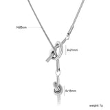 Sweater Chain 9x21mm Pendant 6x18mm Pendant Fringe Double Heart Sailor Knot 1.3 Round Snake 65cm Necklace Steel Color/Gold Color
