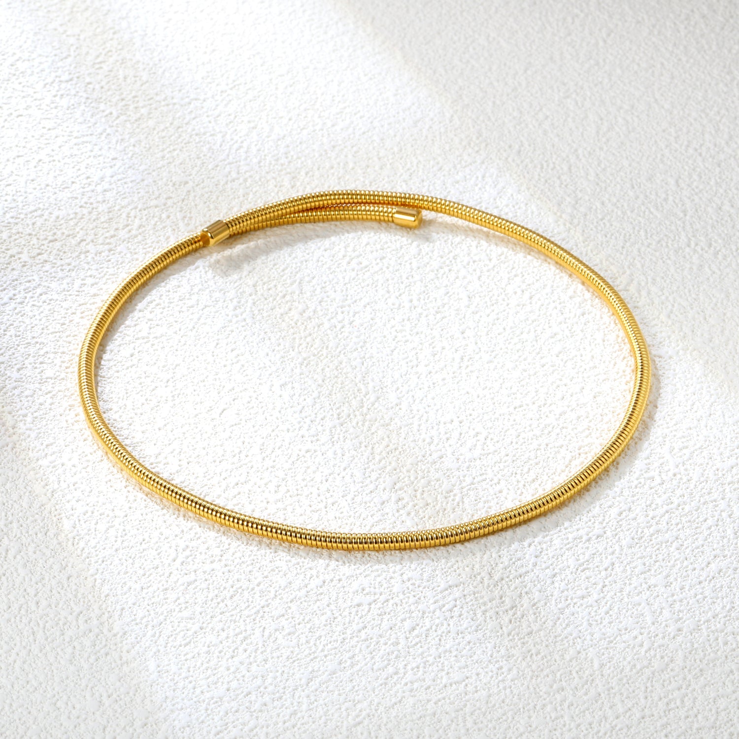 Gold Plated 3.9mm Wide Metal Necklace 47cm Length Non-Tarnish Hypoallergenic Classic Minimalist Gold Tone Chain for Women Everyday Casual Commute Wear asonjewelry