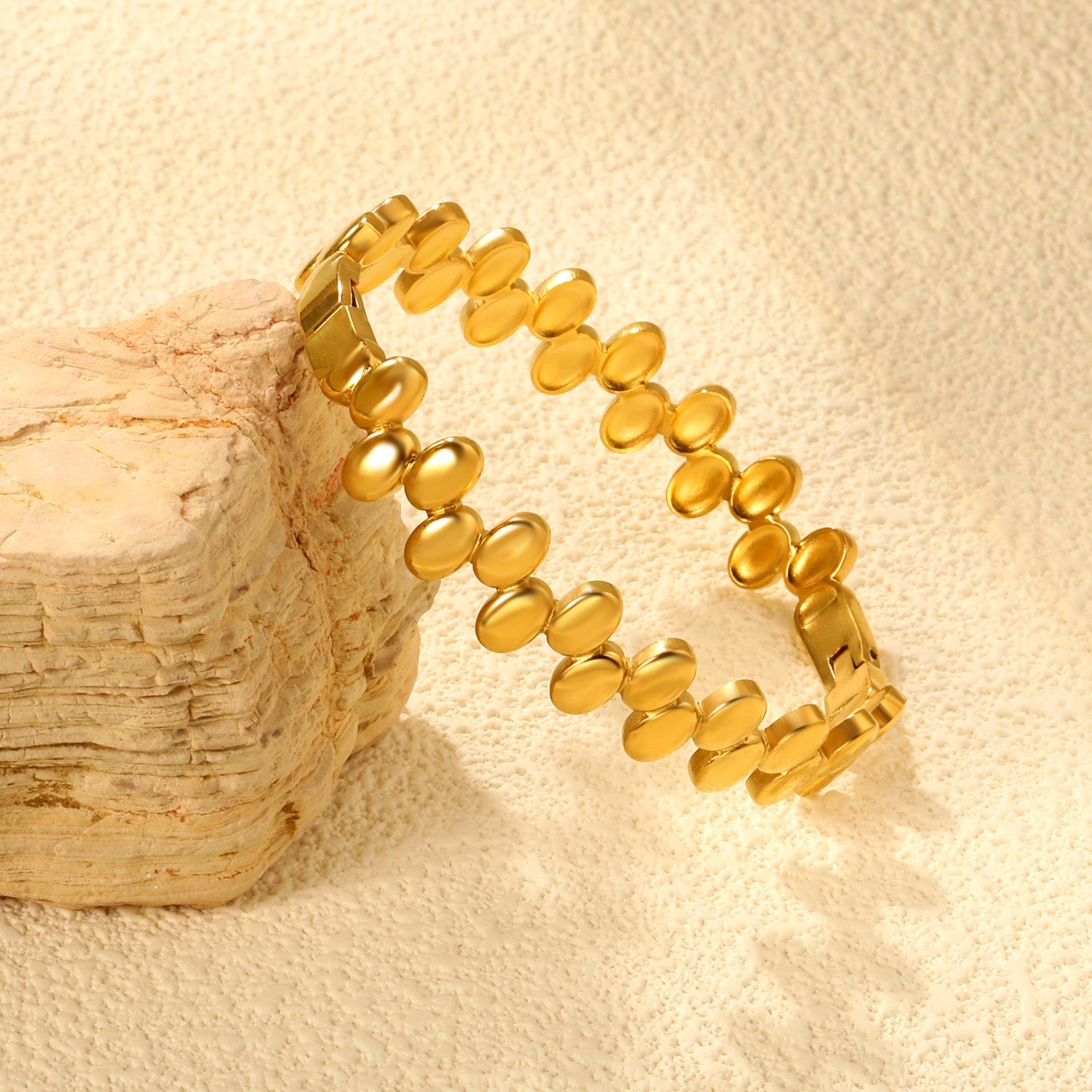 Thick 2.9*Width 11.8*Inner Diameter 60.4mm Bracelet Steel Color / Gold asonjewelry