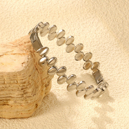 Thick 2.9*Width 11.8*Inner Diameter 60.4mm Bracelet Steel Color / Gold asonjewelry