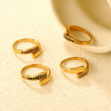 9.1mm Gold Open Ring with Irregular Double - Row White Diamonds/Purple/Blue/Emeralds