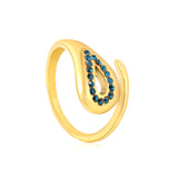 Wholesale 18K Gold Plated Teardrop Gemstone Ring Set Hypoallergenic