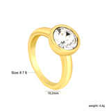 Wholesale 18K Gold Plated Solitaire Gemstone Ring Set Hypoallergenic