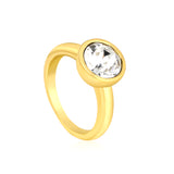 Wholesale 18K Gold Plated Solitaire Gemstone Ring Set Hypoallergenic