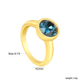 Wholesale 18K Gold Plated Solitaire Gemstone Ring Set Hypoallergenic