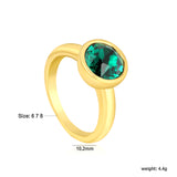 Wholesale 18K Gold Plated Solitaire Gemstone Ring Set Hypoallergenic