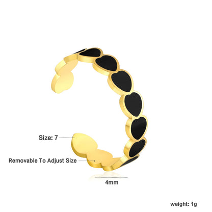 Wholesale 18K Gold Plated Enamel Heart Cuff Bracelet Set Hypoallergenic asonjewelry