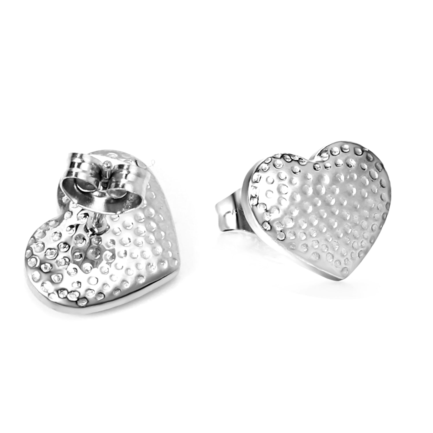Heart with Dots Faceted Earrings 14*11.2mm asonjewelry