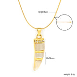 10*29mm Ivory-Inlaid White Cat's Eye/Turquoise 1.0mm Round Snake Chain 50+5cm + 6mm Round End Cap Necklace Gold
