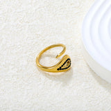 Wholesale 18K Gold Plated Teardrop Gemstone Ring Set Hypoallergenic