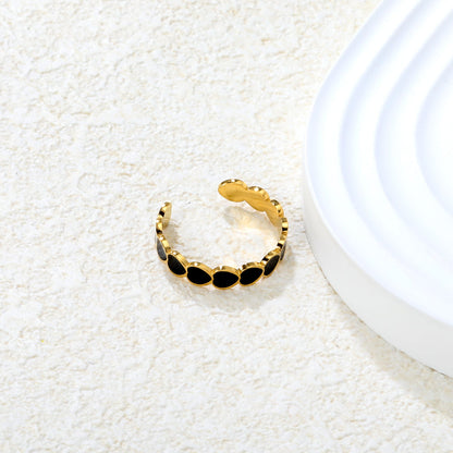 Wholesale 18K Gold Plated Enamel Heart Cuff Bracelet Set Hypoallergenic asonjewelry