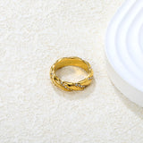 Wholesale 18K Gold Plated Twisted Diamond & Emerald Band Set Hypoallergenic