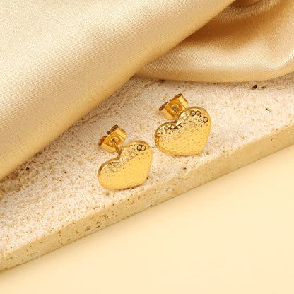 Heart with Dots Faceted Earrings 14*11.2mm asonjewelry