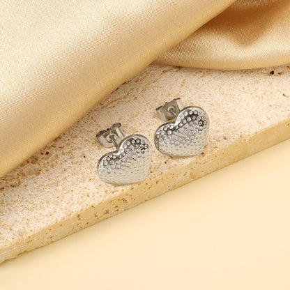 Heart with Dots Faceted Earrings 14*11.2mm asonjewelry