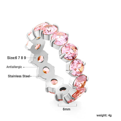 New white stone ring female light luxury sense of high class with elegant temperament metal wind asonjewelry