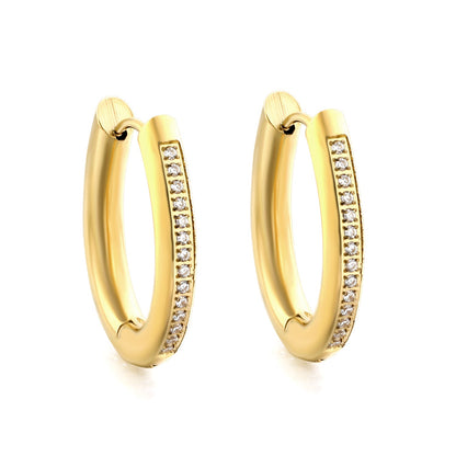 Oval Earrings with Diamonds 20.6*25.8mm asonjewelry