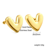 Heart Shape Earrings 25*22mm