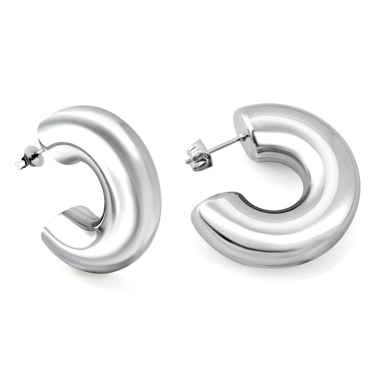 C-shaped earrings 10.5*31mm asonjewelry