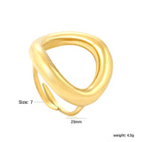 Wholesale 18K Gold Plated Sculpted Statement Ring Hypoallergenic