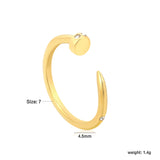 Wholesale 18K Gold Plated Minimalist Cuff Ring with Crystals Hypoallergenic