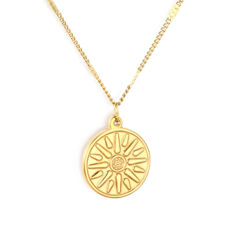 0.4mm Side-Mounted Polished Beads Necklace 40+5cm+Tail Tag Gold Pendant Clasp Oval Clasp