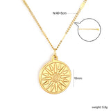 0.4mm Side-Mounted Polished Beads Necklace 40+5cm+Tail Tag Gold Pendant Clasp Oval Clasp