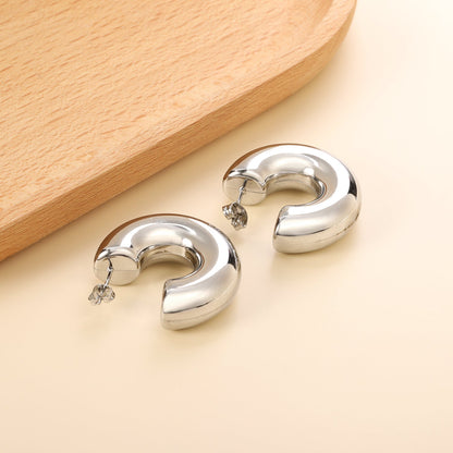 C-shaped earrings 10.5*31mm asonjewelry
