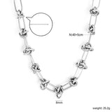 Wholesale 18K Gold-Plated Floral Declaration Chain Necklace Hypoallergenic Steel/Gold