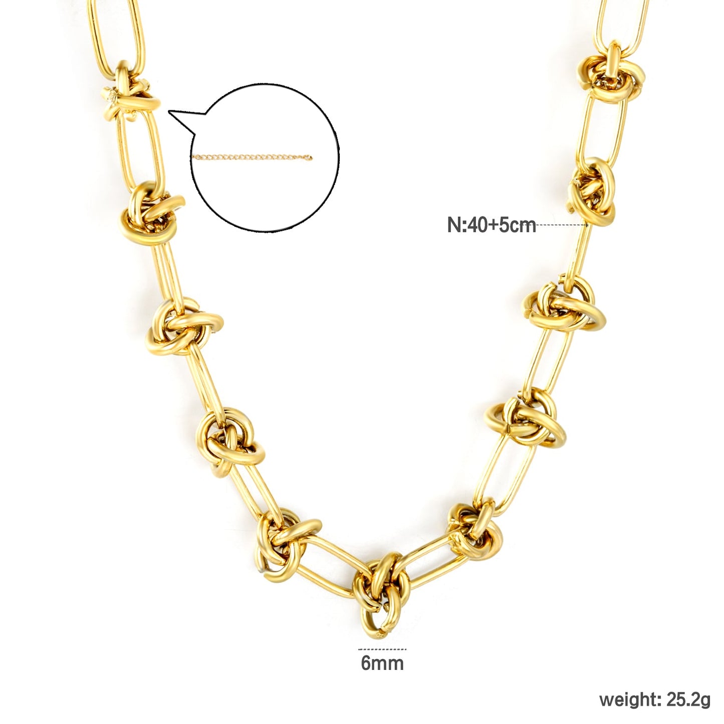 Wholesale 18K Gold-Plated Floral Declaration Chain Necklace Hypoallergenic Steel/Gold asonjewelry
