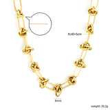 Wholesale 18K Gold-Plated Floral Declaration Chain Necklace Hypoallergenic Steel/Gold