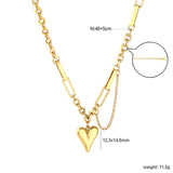 Unique Design Chain with Heart Pendant Necklace