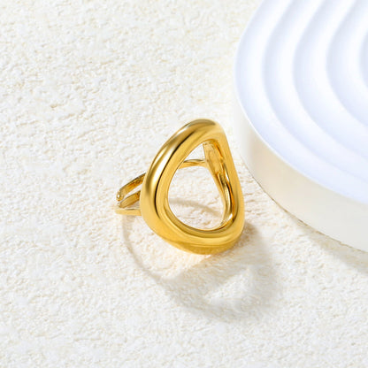 Wholesale 18K Gold Plated Sculpted Statement Ring Hypoallergenic asonjewelry