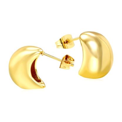 8.4*15mm meta earrings gold color asonjewelry