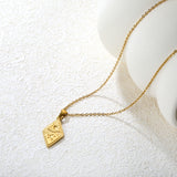 Unique Design Star Moon Casting Technique Necklace, Gold