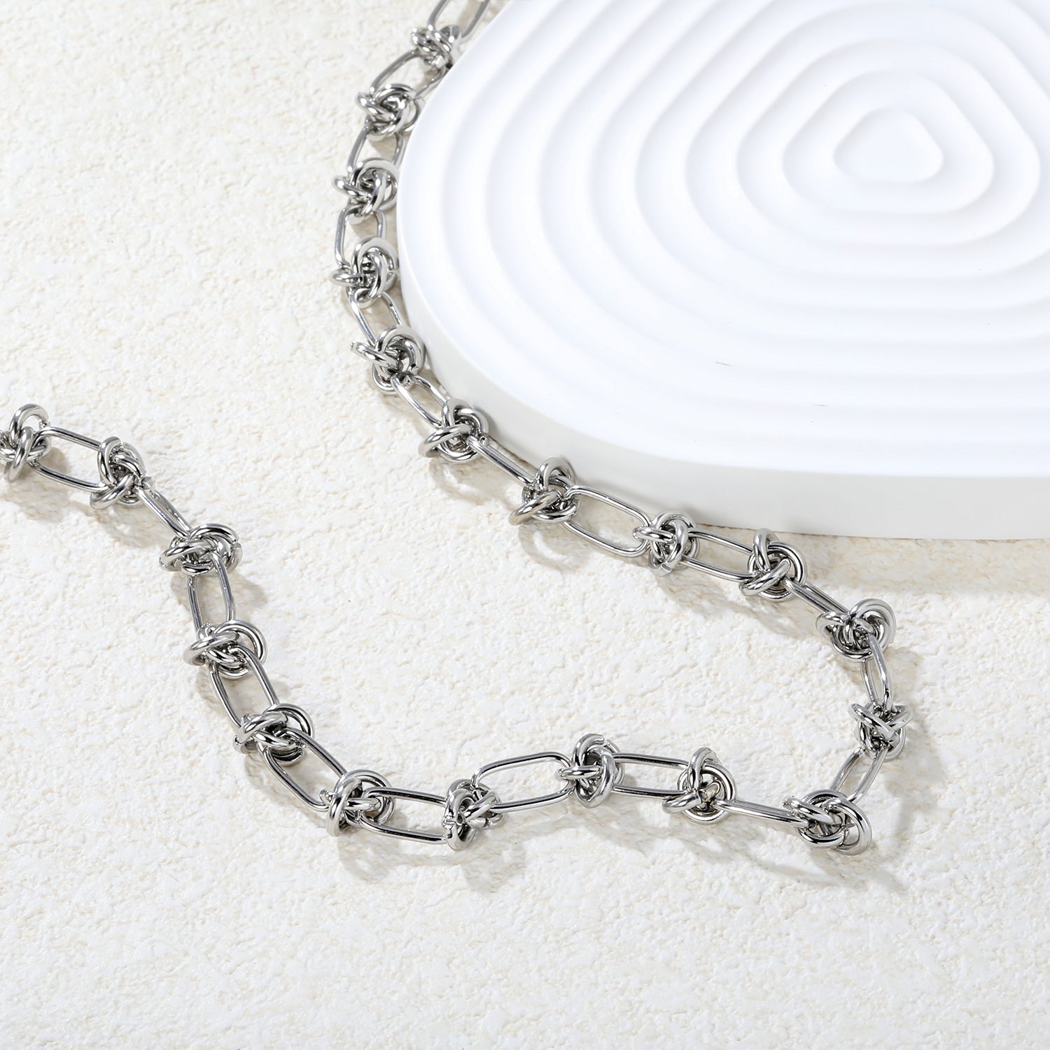 Wholesale 18K Gold-Plated Floral Declaration Chain Necklace Hypoallergenic Steel/Gold asonjewelry