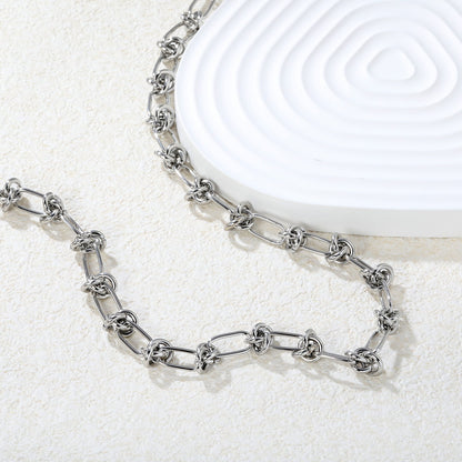 Wholesale 18K Gold-Plated Floral Declaration Chain Necklace Hypoallergenic Steel/Gold asonjewelry