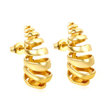 10*23mm spring drop earrings gold color