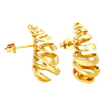 10*23mm spring drop earrings gold color