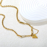 Unique Design Chain with Heart Pendant Necklace