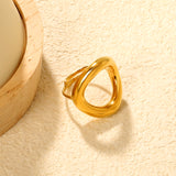 Wholesale 18K Gold Plated Sculpted Statement Ring Hypoallergenic